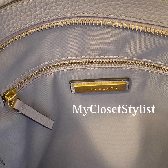 TORY BURCH McGraw Swingpack Pale Violet Crossbody Purse New UNICORN RARE!! - Picture 6 of 13